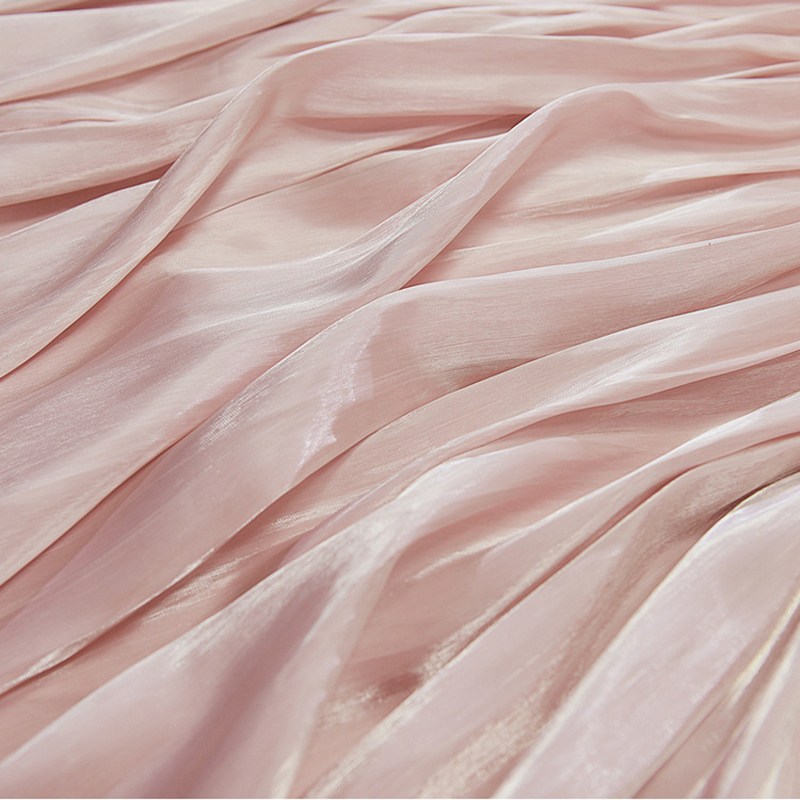 Elegant Solid Midi Pleated Skirt Women Korean High Waist Summer Ladies Satin Maxi Skirt Female Faldas Saia B-113 210309