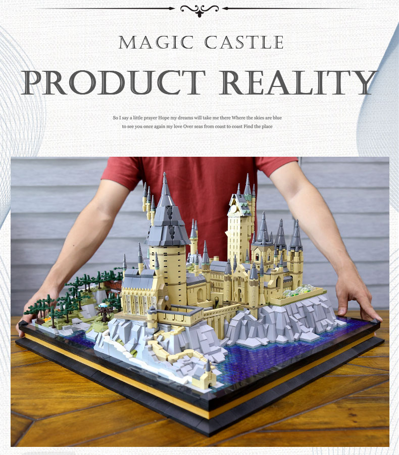 Mould King 22004 Movie Castle Compatible With Magic School of Witchcraft and Wizardry Model Building Blocks Kid Christmas Gift
