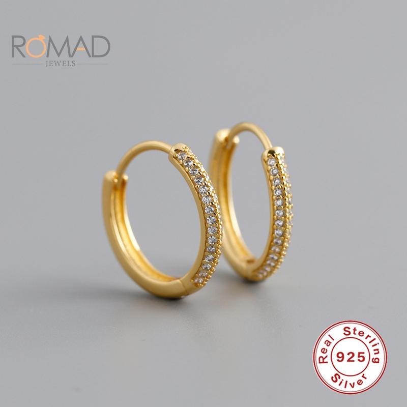 ROMAD Fashion Circle-shaped Diamond Zircon Earrings Set 925 Sterling Silver Hoops Earrings For Women Jewelry Aretes De Mujer
ROMAD Fashion Circle-shaped Diamond Zircon Earrings Set 925 Sterling Silver Hoops Earrings For Women Jewelry Aretes De Mujer