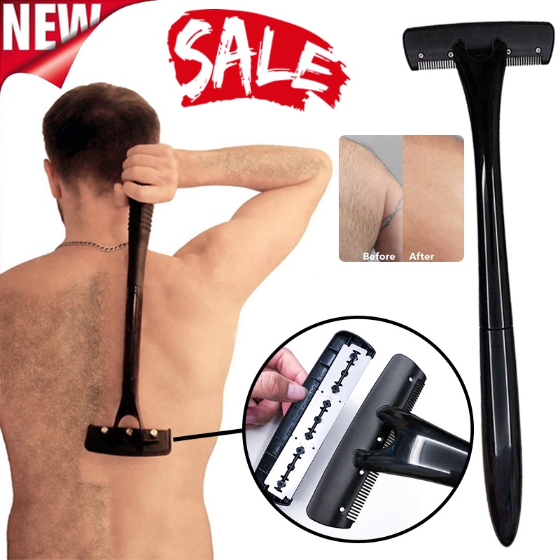 Portable Back Shaver For Men - Back Hair Removal Razor Body Groomer Trimmer Flexible Head For Safe Shaving 
Portable Back Shaver For Men - Back Hair Removal Razor Body Groomer Trimmer Flexible Head For Safe Shaving