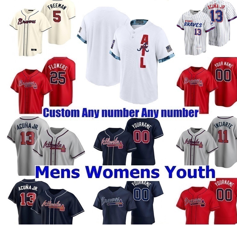 2021 Men Women Youth Atlanta Marcell Ozuna Jersey Braves 5 Freddie Freeman 7 Dansby Swanson 13 Ronald Acuna Jr. 1 Ozzie Albies Mike Soroka Baseball Jerseys, As shown in illustration
2021 Men Women Youth Atlanta Marcell Ozuna Jersey Braves 5 Freddie Freeman 7 Dansby Swanson 13 Ronald Acuna Jr. 1 Ozzie Albies Mike Soroka Baseball Jerseys, As shown in illustration