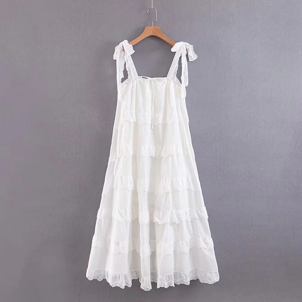 2021 New Women Vintage White Maxi Long Elegant Strap Cascading Backless Ruffle Loose Midi Casual Sweet Lace Vestidos O6h1, Blue
2021 New Women Vintage White Maxi Long Elegant Strap Cascading Backless Ruffle Loose Midi Casual Sweet Lace Vestidos O6h1, Blue