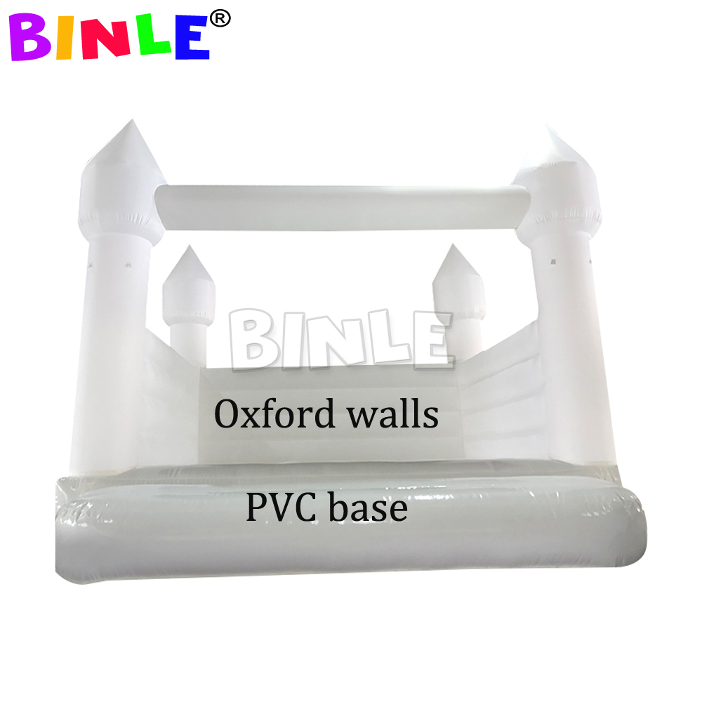 Stylish white jumper Inflatable Wedding Bouncy Castle Bounce House Tent With Air Blower 13x13ft All PVC For Commercial rental