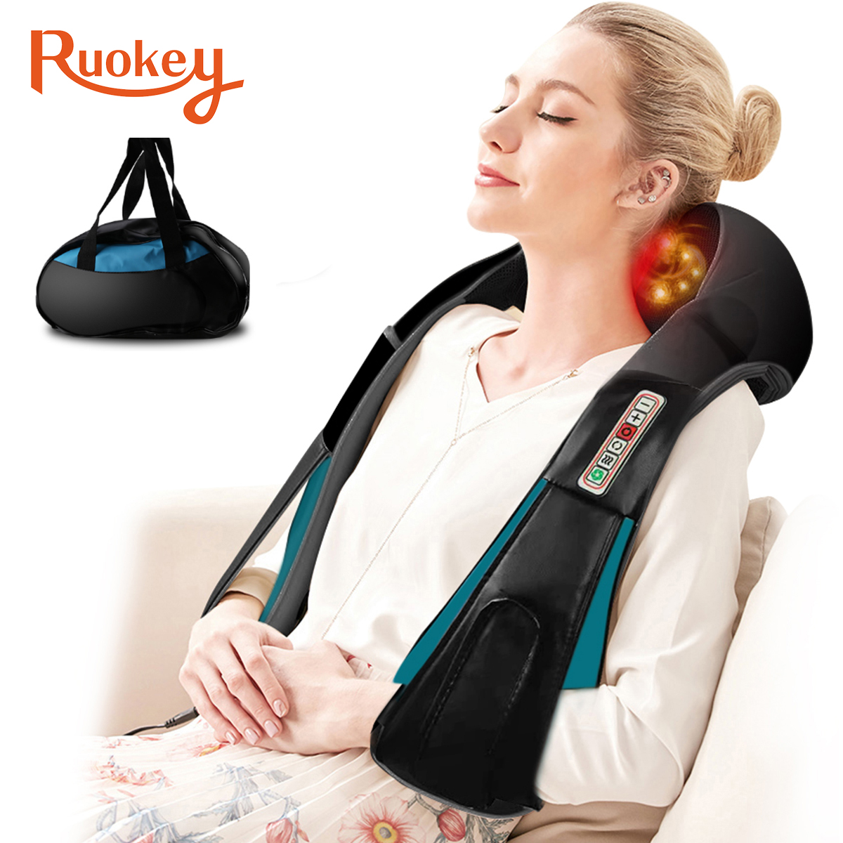 3D kneading Shiatsu Cervical Back Neck Massager Shawl Electric Roller Heat Device Manual China Home Car Shoulder Massage Machine
3D kneading Shiatsu Cervical Back Neck Massager Shawl Electric Roller Heat Device Manual China Home Car Shoulder Massage Machine