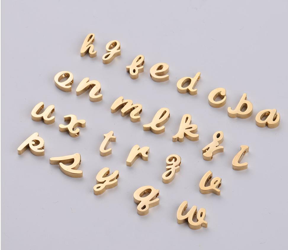 Wholesale-Factory Wholesale charm A-Z Rose Gold Alphabet Letters Charms ,Ampersand Heart Initial for necklace,DIY Necklace / Bracelet
