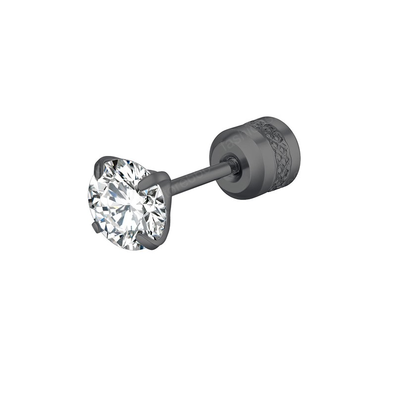 Zircon Cartilage Stud Earrings Tragus Helix Bar Daith Earing Ear Piercing Korean Earring for Women Girl Body Jewelry