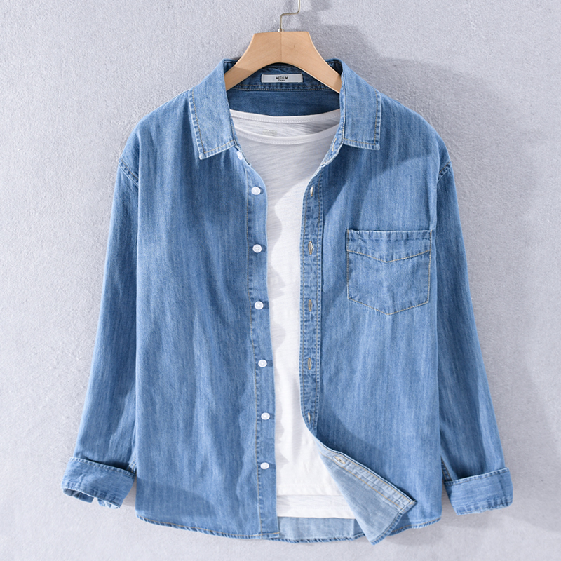 2021 New Nova Marca Denim Algodo Casual Itlia Sytle Camisas Na Para Homens Moda Slida Camisa Masculina Confortvel Lrsl, Light blue
2021 New Nova Marca Denim Algodo Casual Itlia Sytle Camisas Na Para Homens Moda Slida Camisa Masculina Confortvel Lrsl, Light blue