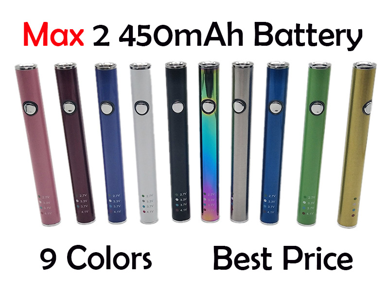 Hot sell Leaf buddi Max II Battery Adjustable Voltage for 510 Thread cartridge Preheating VV 4 voltages with 350mah
Hot sell Leaf buddi Max II Battery Adjustable Voltage for 510 Thread cartridge Preheating VV 4 voltages with 350mah