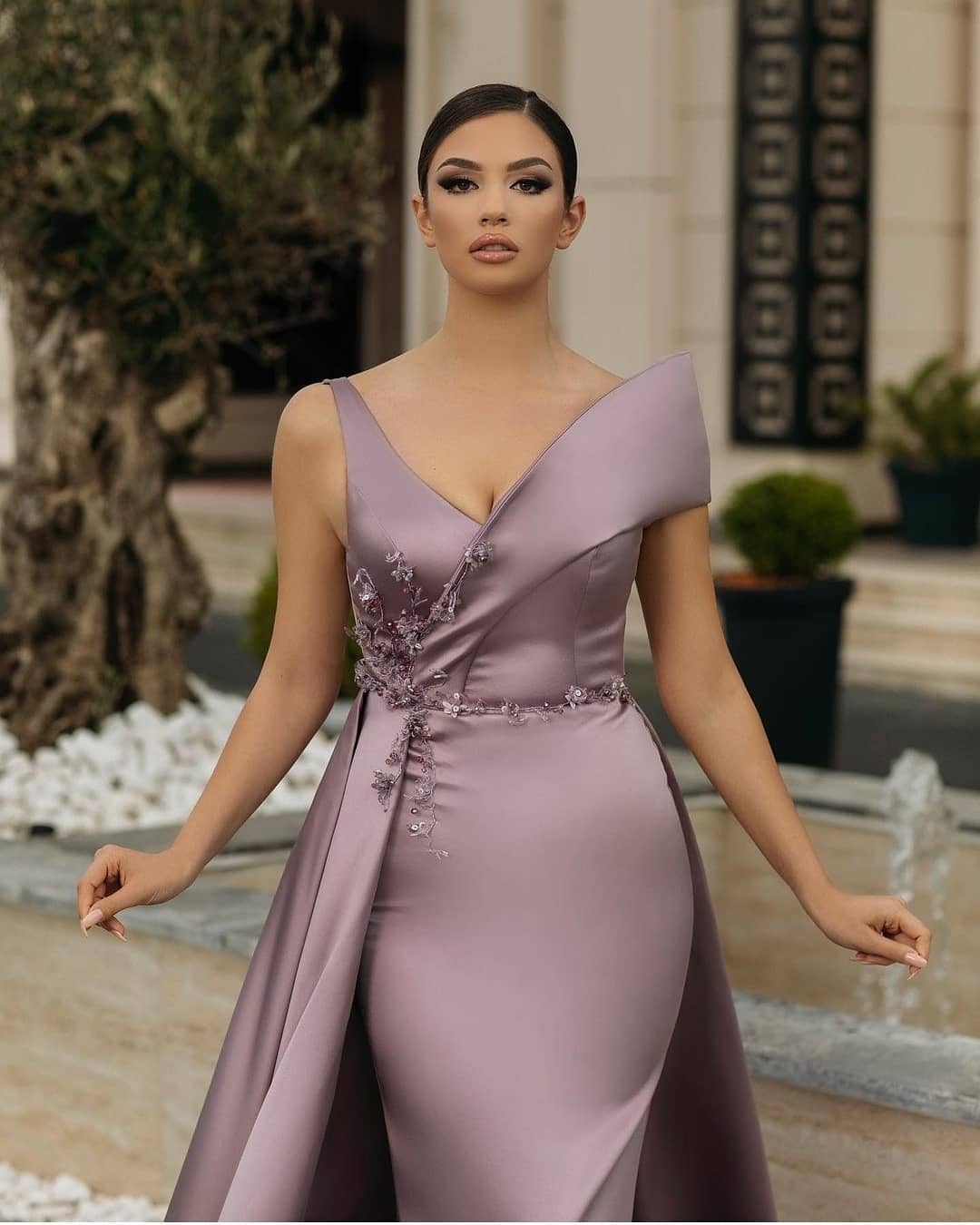 Sexy Evening Dresses With Spaghetti Sequins Side-split Custom Made Satin fabric Formal Long Evening Gown