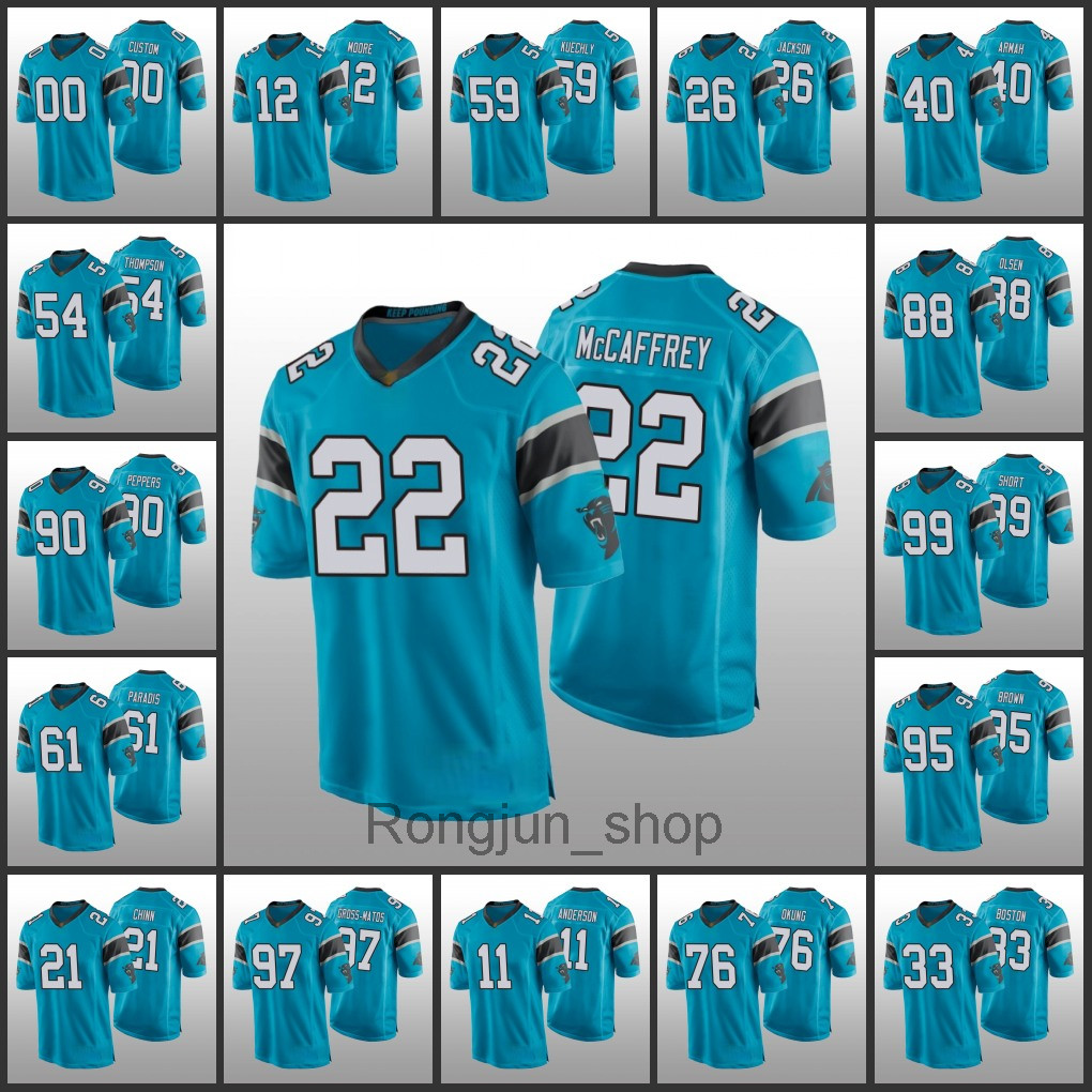 CarolinaPanthersMen Women Youth #22 Christian McCaffrey 88 Greg Olsen 95 Derrick Brown 54 Shaq Thompson Custom Blue Game Nfljerseys
CarolinaPanthersMen Women Youth #22 Christian McCaffrey 88 Greg Olsen 95 Derrick Brown 54 Shaq Thompson Custom Blue Game Nfljerseys