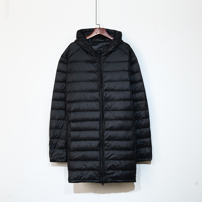 Oversize 5XL 6XL 7XL 8XL Mens Lightweight Down Jacket Autumn Winter Men's Hooded Long Casual Regular Ultra-thin Men's Coat 201225