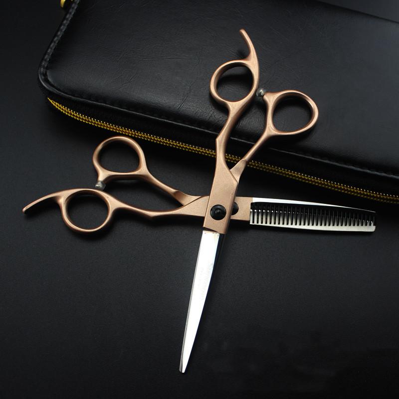 Hair Scissors Professional 6 '' JP 440c Steel Rose Gold Haircut Thinning Barber Makas Cutting Shears Tools Hairdresser
