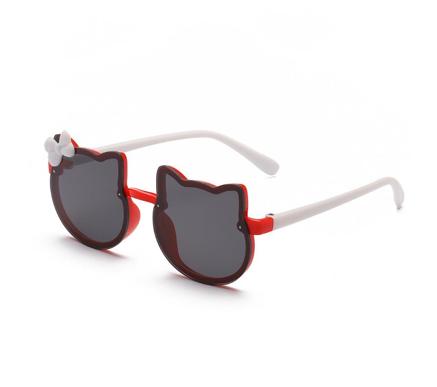 Girls Cat Bow Sunglasses Classic Children Kids Boys Beach Summer Kitten Sunglasses Shades UV400 3Y+