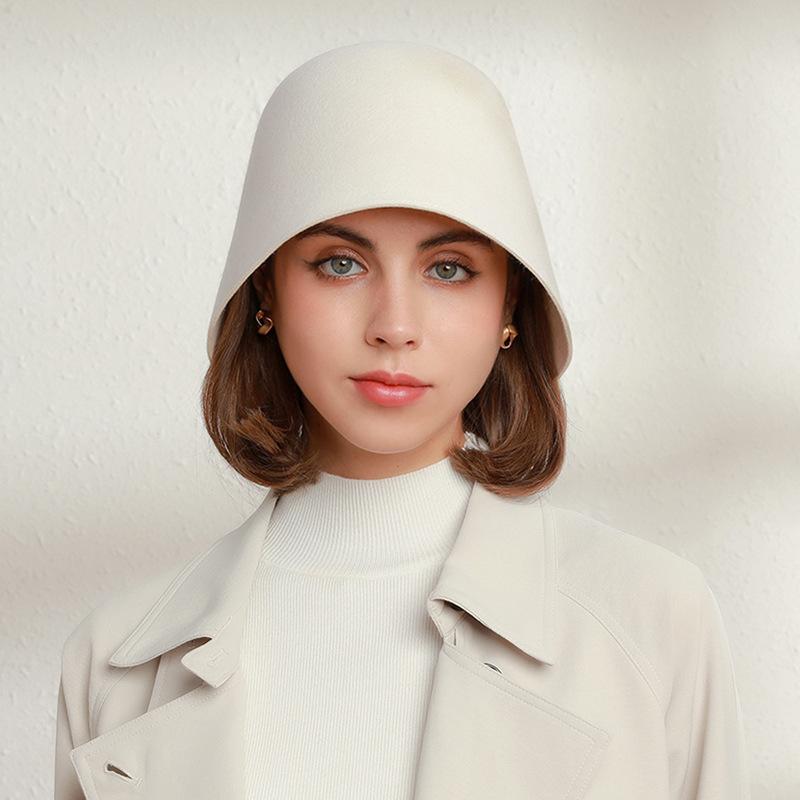 Berets X4027 Wool Fashion Retro Bucket Hat Bell-shaped Basin Women Plain Fisherman Caps Korean Style Tide Winter Fedora, Pink
Berets X4027 Wool Fashion Retro Bucket Hat Bell-shaped Basin Women Plain Fisherman Caps Korean Style Tide Winter Fedora, Pink
