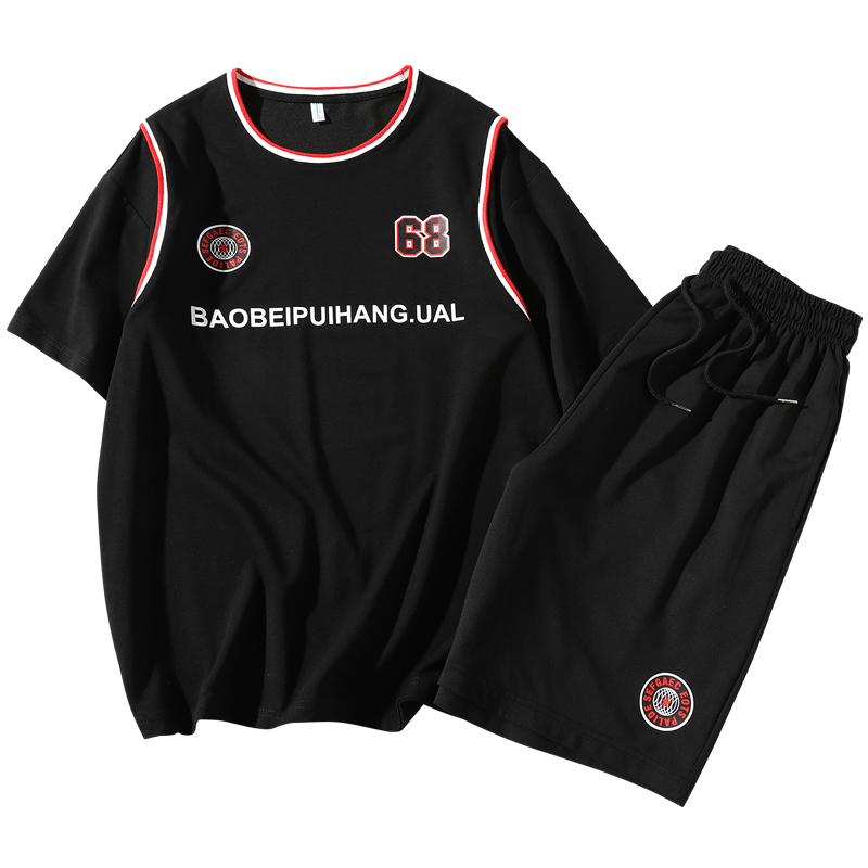 2021 New Men's Summer Short-sleeved T-shirt Sports Shorts Set Two Pieces Tshirts+shorts Male Fashionable High Quality Plus Size 63va, Beige
2021 New Men's Summer Short-sleeved T-shirt Sports Shorts Set Two Pieces Tshirts+shorts Male Fashionable High Quality Plus Size 63va, Beige