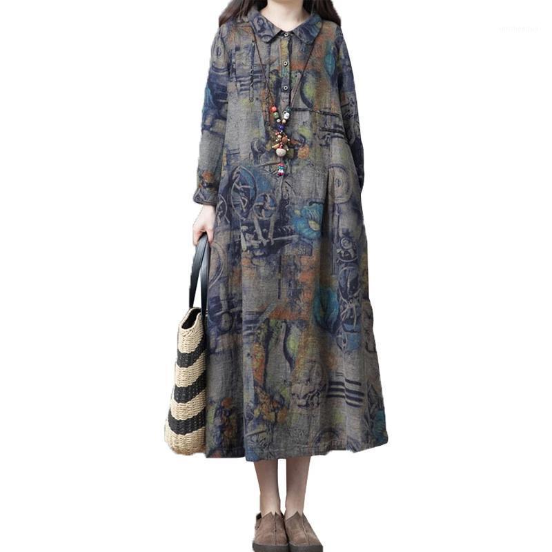 Casual Dresses 2021 Spring Autumn Dress Cotton Long Loose Women Vestidos Robe Female Plus Size Pullover Clothing, Blue
Casual Dresses 2021 Spring Autumn Dress Cotton Long Loose Women Vestidos Robe Female Plus Size Pullover Clothing, Blue