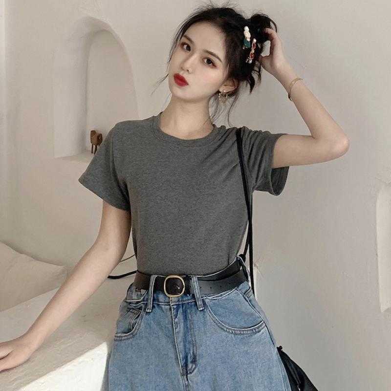 Tee Shirt 11 Solid Color Basic T Women Casual O-neck Harajuku Summer Tops Korean Short Sleeve Slim White Tshirt -2XL 210526, Orange
Tee Shirt 11 Solid Color Basic T Women Casual O-neck Harajuku Summer Tops Korean Short Sleeve Slim White Tshirt -2XL 210526, Orange