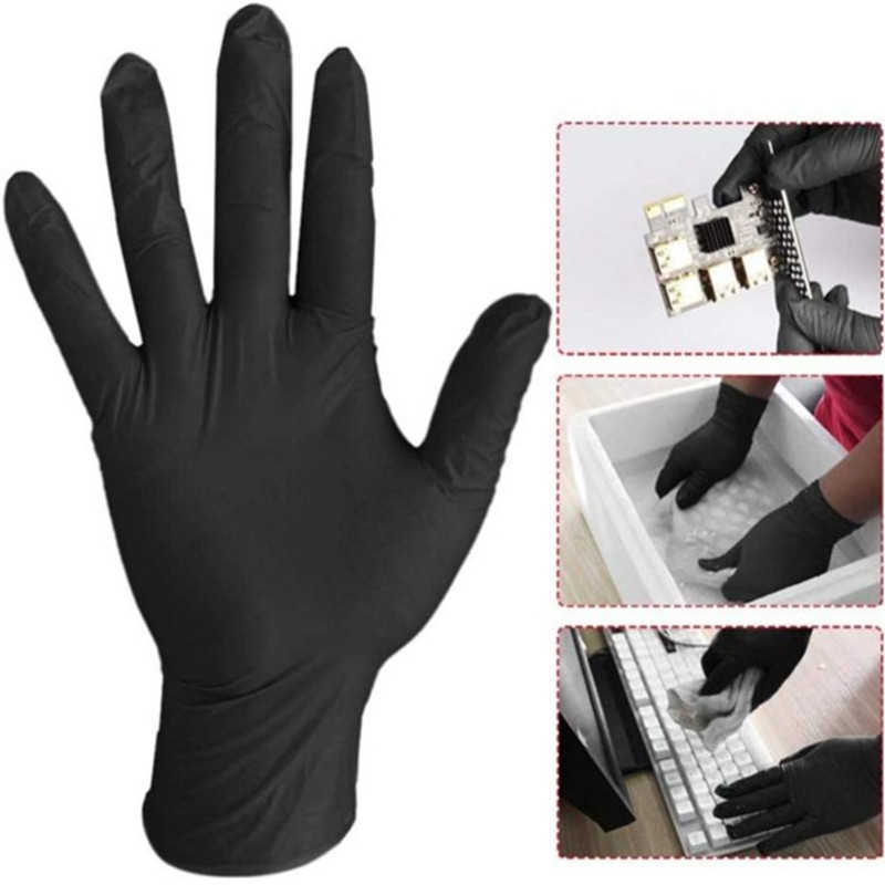 100Pcs Black Disposable Nitrile Gloves Household Cleaning Nitrile Gloves Laboratory Nail Art Anti-Static Gloves 9 Inch Length T200508
100Pcs Black Disposable Nitrile Gloves Household Cleaning Nitrile Gloves Laboratory Nail Art Anti-Static Gloves 9 Inch Length T200508