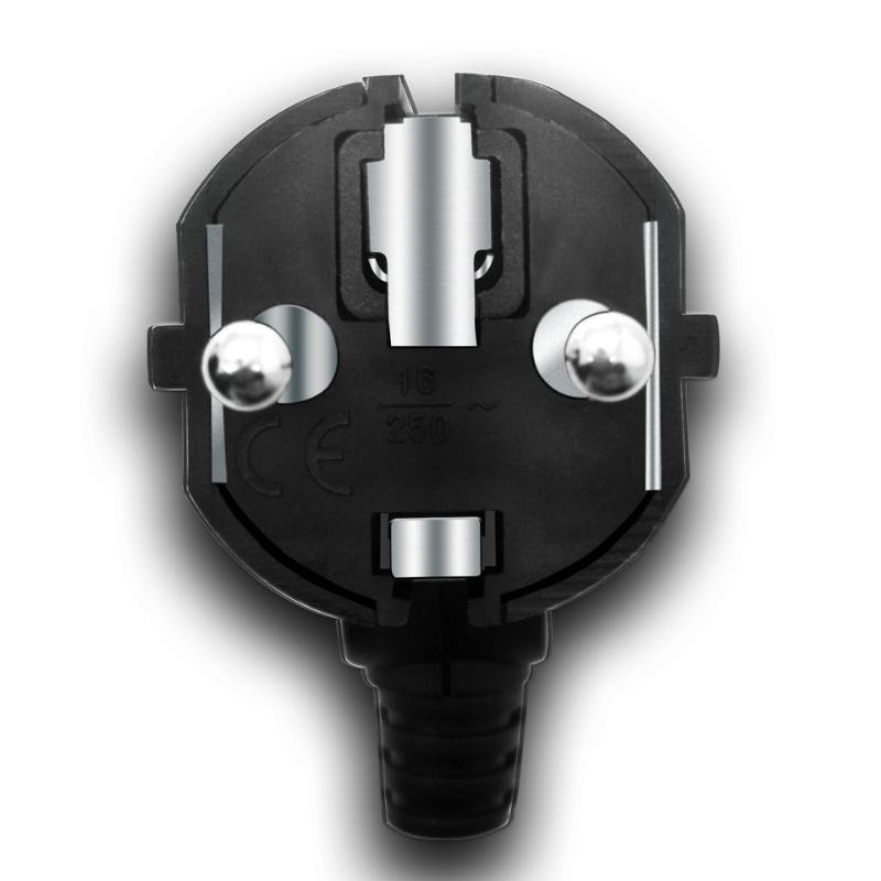 Smart Power Plugs EU European 2 Pin AC Electrical Socket CE Rewireable Plug Male Outlets Adapter Extension Cord Connector 16A 4000W