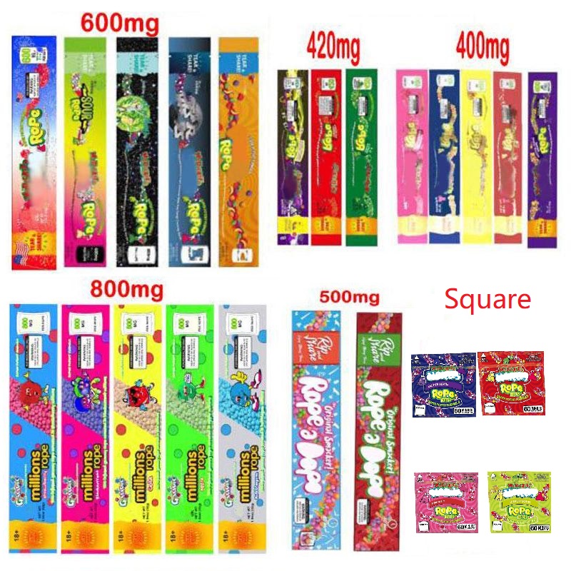 Millions Rope 24 types Empty Packaging Bag Three edge-sealing Package 400mg 420mg 600mg 500mg 800mg Square Millions Bags
Millions Rope 24 types Empty Packaging Bag Three edge-sealing Package 400mg 420mg 600mg 500mg 800mg Square Millions Bags