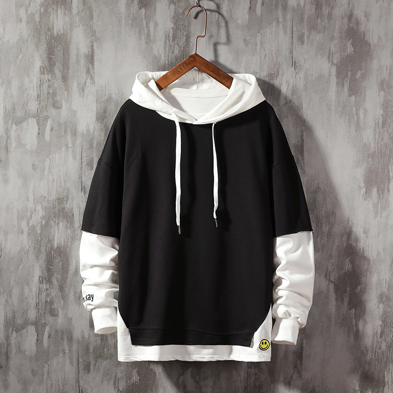 SingleRoad Men's Hoodies Plain Solid Patchwork Sweatshirt Male Hip Hop Harajuku Japanese Streetwear Pink Hoodie Men Sweatshirts 201103