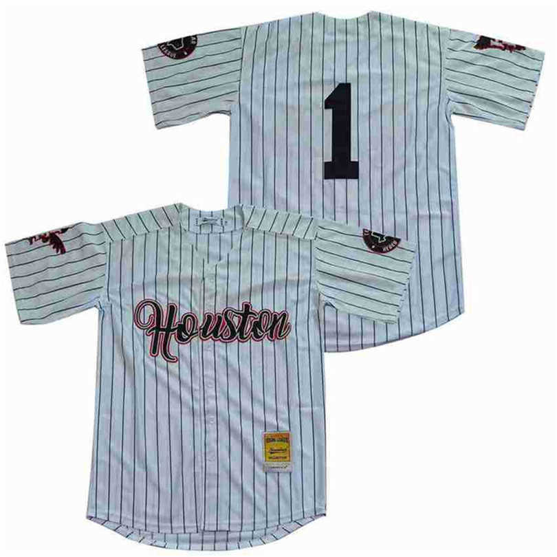Men Negro League Houston Black Eagles 1 Button Down Baseball Jersey Pinstripe Cool Base Embroidery And Sewing Team White Color Top Quality
Men Negro League Houston Black Eagles 1 Button Down Baseball Jersey Pinstripe Cool Base Embroidery And Sewing Team White Color Top Quality