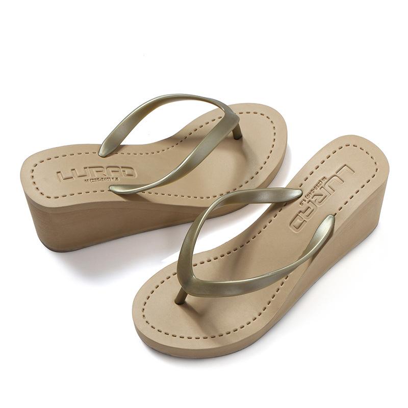 Simple high-heeled flip-flops ladies summer slip slope with thick bottom beach sandals and slippers sponge cake flip flop, Black
Simple high-heeled flip-flops ladies summer slip slope with thick bottom beach sandals and slippers sponge cake flip flop, Black