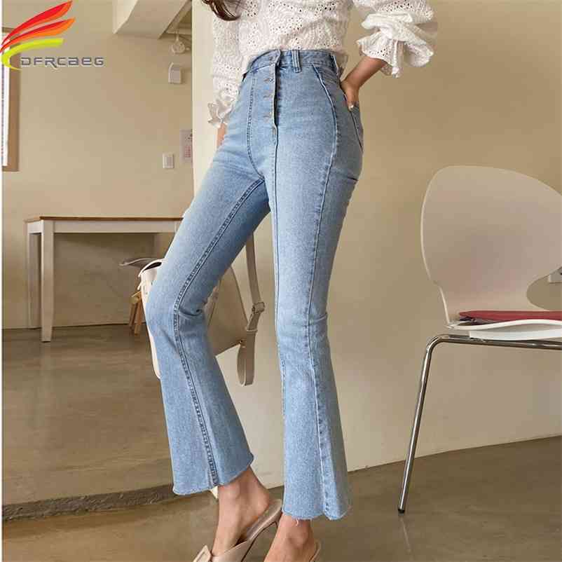 High Waist Elegant Comfortable Jeans For Women Single Button Fashionable Casual Denim Pants Washed Flare 210629, Blue
High Waist Elegant Comfortable Jeans For Women Single Button Fashionable Casual Denim Pants Washed Flare 210629, Blue