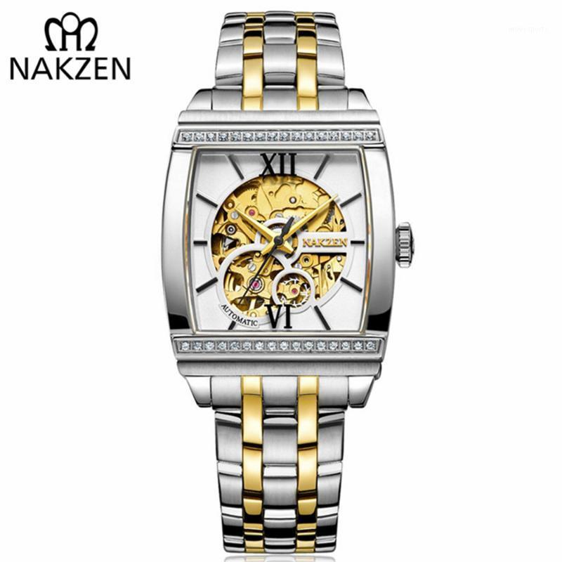 Rectangle Automatic Mechanical Men Watches Unique Design Tourbillon Skeleton Watch Luxury Valuable Male Clock Wrist Wristwatches, Gold
Rectangle Automatic Mechanical Men Watches Unique Design Tourbillon Skeleton Watch Luxury Valuable Male Clock Wrist Wristwatches, Gold