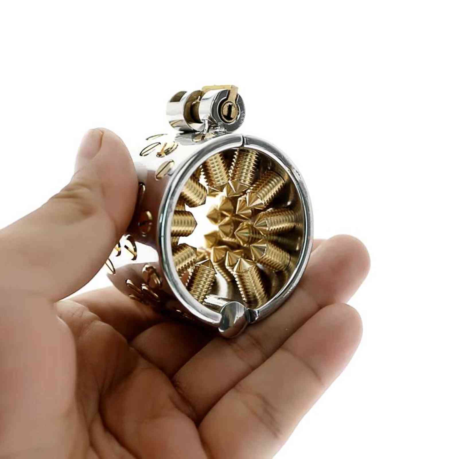 NXY Cockrings 4 Rows Long KALI'S TEETH LONG FEMDOM CBT Scrotum Pendant Male Chastity Device Kalis teeth chastity device Spike Ring 1124