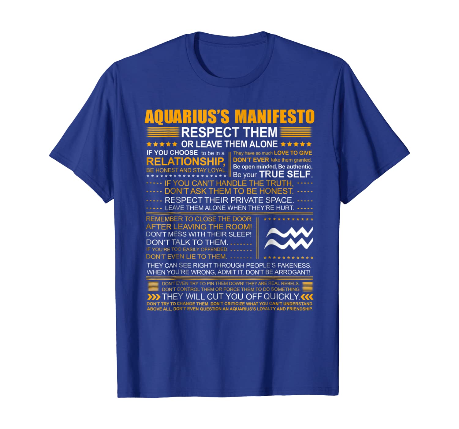 aquarius's manifesto t-shirt february pride, White;black
