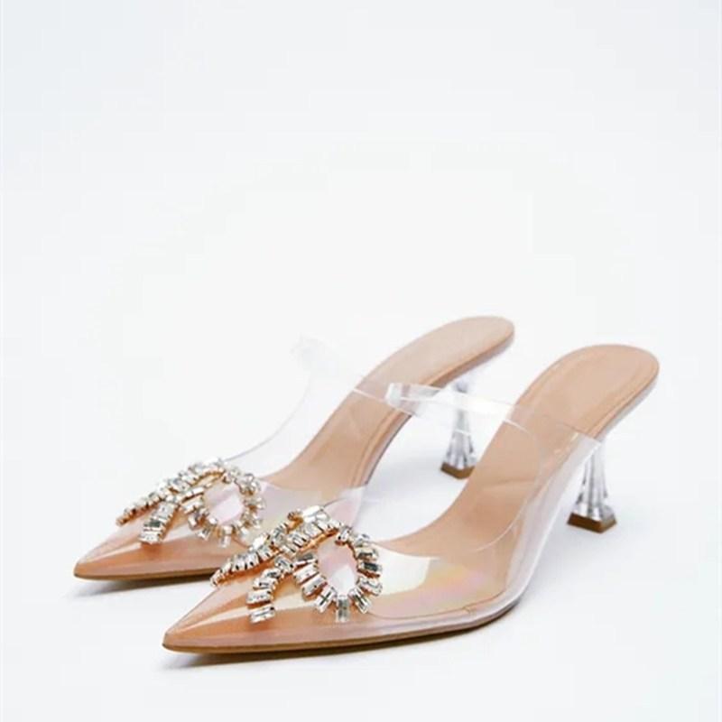 Slippers Cover Toe High-Heeled Shoes Lady Low Flat Jelly Slides Fashion Black Sandals Pointed Soft Transparent Luxury Thin
Slippers Cover Toe High-Heeled Shoes Lady Low Flat Jelly Slides Fashion Black Sandals Pointed Soft Transparent Luxury Thin