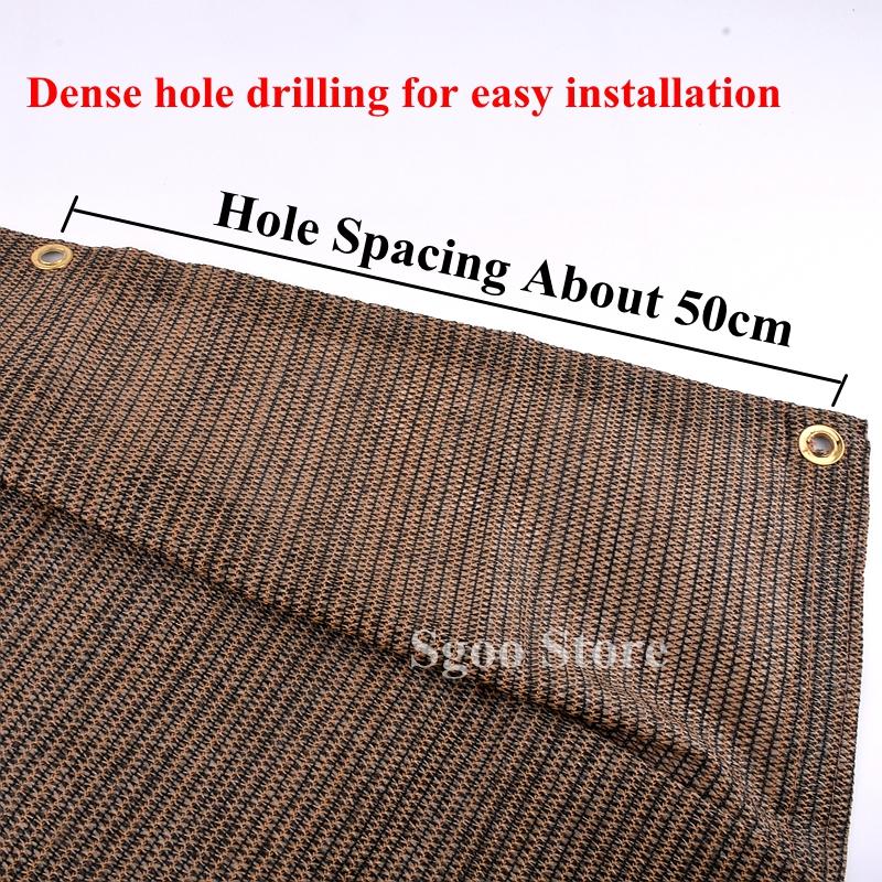 Shade 0.9x5m Coffee Hi-Quality Anti-UV Sunscreen Net Outdoor Balcony Safety Fence Garden Patio Shading Nets Durable Sun Sails
