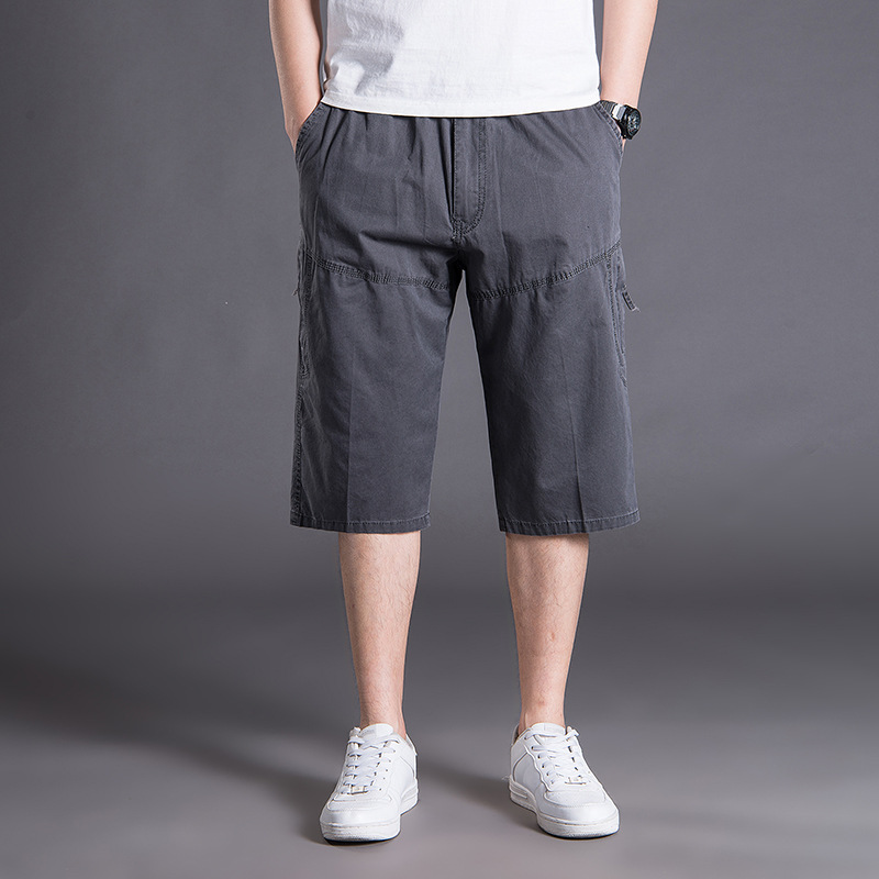 Middle-aged cropped trousers men's fashion loose big size dad wear outside wear plus fat and fat guy casual middle pants overalls shorts, Black
Middle-aged cropped trousers men's fashion loose big size dad wear outside wear plus fat and fat guy casual middle pants overalls shorts, Black
