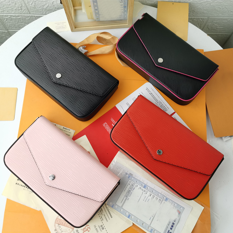 Luxury Designer Bags POCHETTE FeLICIE Famous Brands Classic Accessories 3 Pieces/Set Ladies Crossbody Wallet Handbag Shoulder Free Box Wholesale, Pink
Luxury Designer Bags POCHETTE FeLICIE Famous Brands Classic Accessories 3 Pieces/Set Ladies Crossbody Wallet Handbag Shoulder Free Box Wholesale, Pink