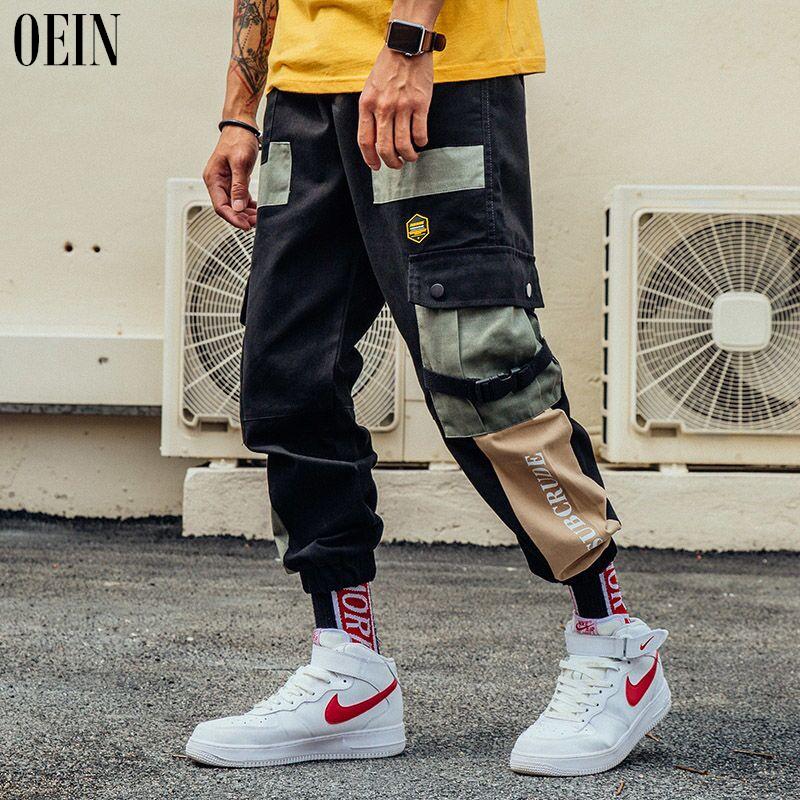 men's pants oein street spring hip hop club singer stage costume trousers ribbons streetwear joggers sweatpants, Black
men's pants oein street spring hip hop club singer stage costume trousers ribbons streetwear joggers sweatpants, Black