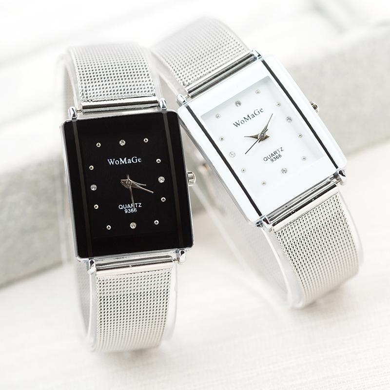 Wristwatches 2021 Square Case Silver Mesh Belt Ladies Watch Simple Style Fashion Student Men And Women Quartz Movement, White
Wristwatches 2021 Square Case Silver Mesh Belt Ladies Watch Simple Style Fashion Student Men And Women Quartz Movement, White
