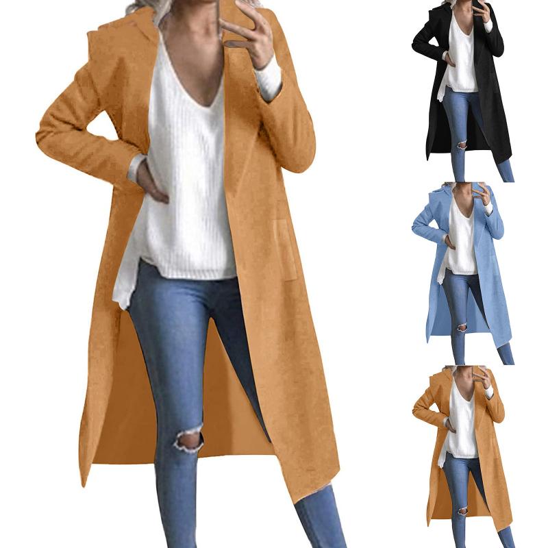 Women's Jackets Long Coats Jacket Faux Wool Thin Coat Trench Ladies Slim Solid Overcoat Temperament Lightweight, Black;brown
Women's Jackets Long Coats Jacket Faux Wool Thin Coat Trench Ladies Slim Solid Overcoat Temperament Lightweight, Black;brown
