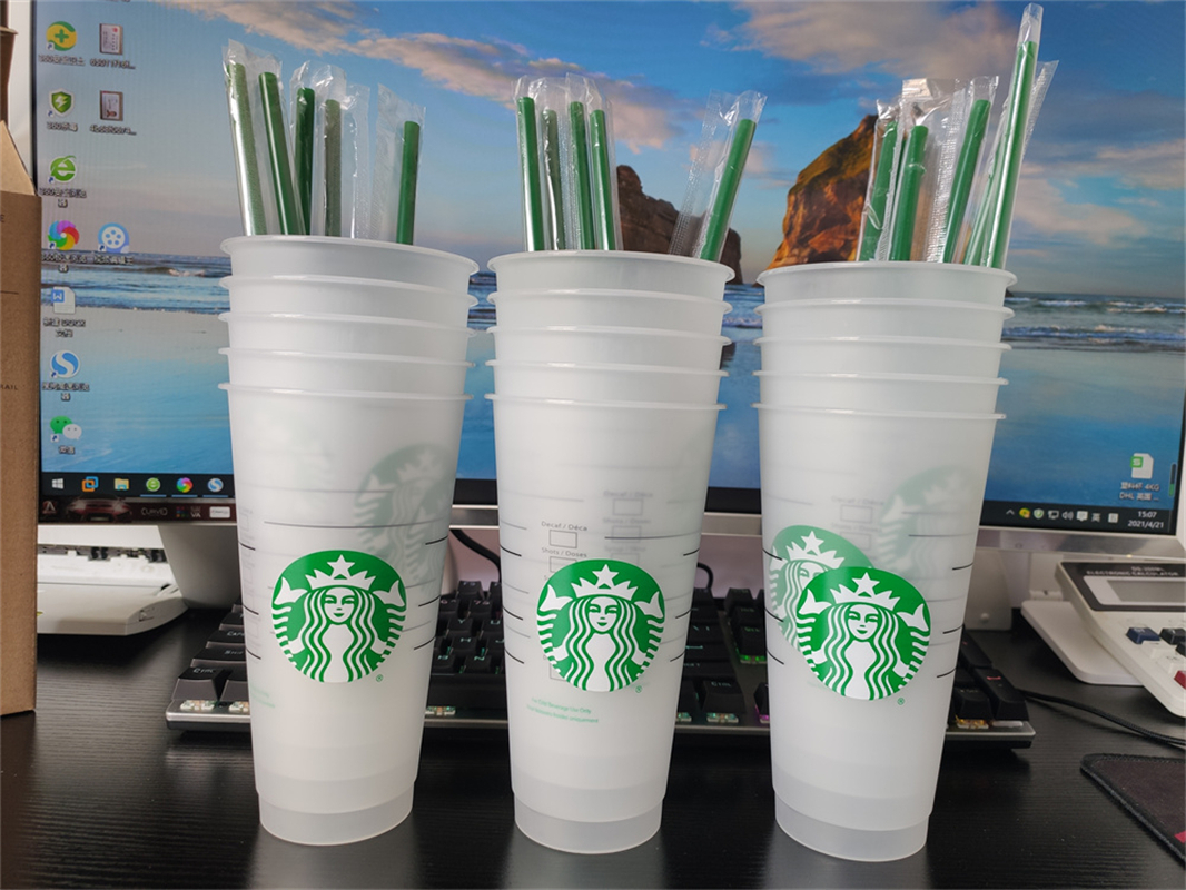 5pcs 24OZ transparent Tumblers plastic color-changing juice reusable beverage Starbucks coffee cup with lid and straw, 1set =5pcs
5pcs 24OZ transparent Tumblers plastic color-changing juice reusable beverage Starbucks coffee cup with lid and straw, 1set =5pcs