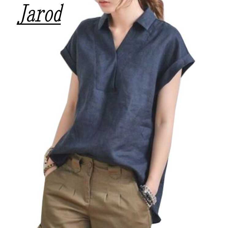 Women Casual Summer V-neck Cotton Linen Blouse short sleeves loose Shirt blusas fashion Plus Size 210526, Blue
Women Casual Summer V-neck Cotton Linen Blouse short sleeves loose Shirt blusas fashion Plus Size 210526, Blue
