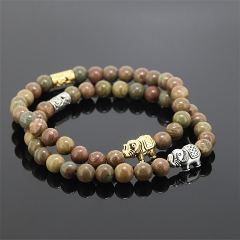 Charm Bracelets 1pcs High Quality Natural 6mm Round Multicolored Stone Beads Women Bracelet Beaded Elephant Girl As A Gift
Charm Bracelets 1pcs High Quality Natural 6mm Round Multicolored Stone Beads Women Bracelet Beaded Elephant Girl As A Gift