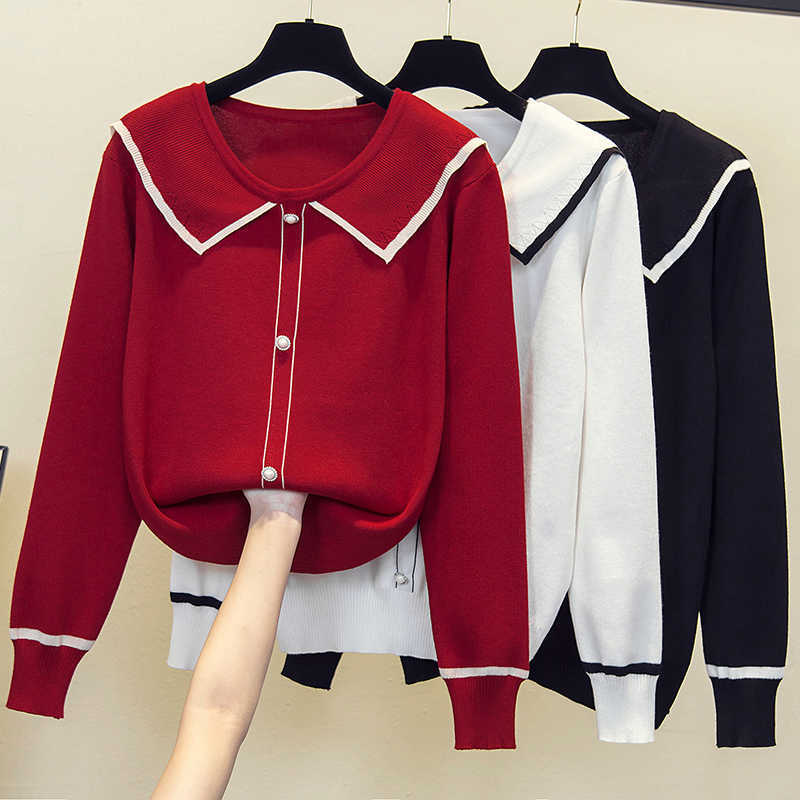 Oversized Pullover Women Sweater Stripe Solid Color Tops Sweater Spring Autumn basic thin Female Chic Button Sweater 210604, Red
Oversized Pullover Women Sweater Stripe Solid Color Tops Sweater Spring Autumn basic thin Female Chic Button Sweater 210604, Red