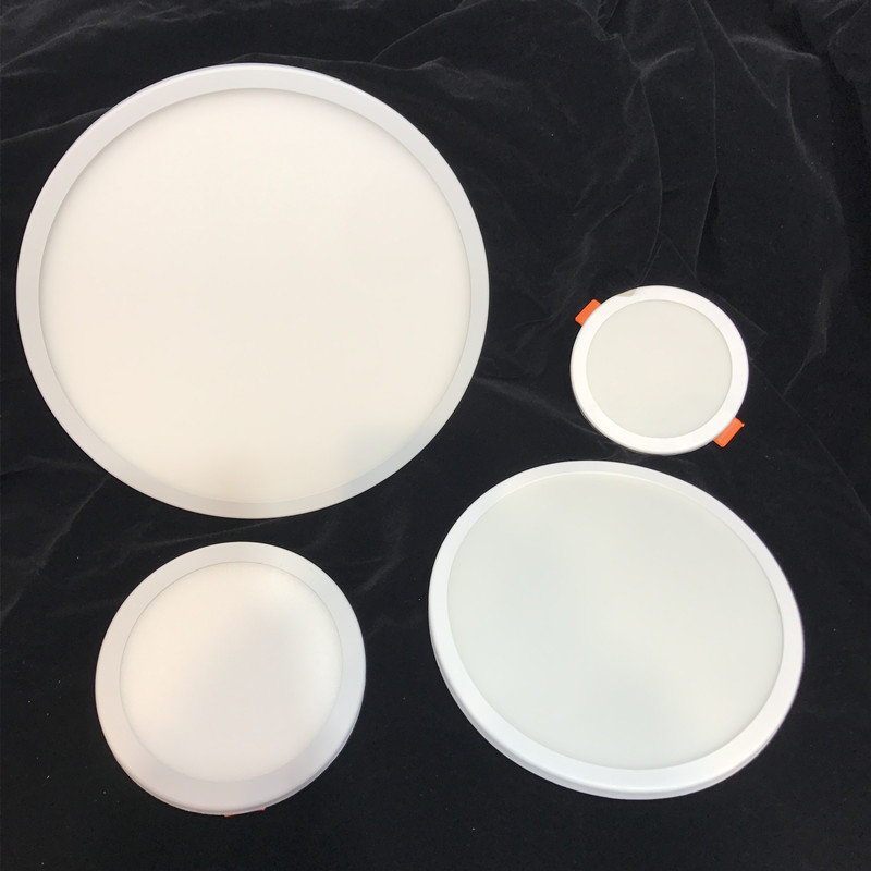 AC 85-265V Ultra Thin Round LED Panel Light 6W 8W 15W 20W Aluminum Ceiling Recessed Downlight open hole adjustable White