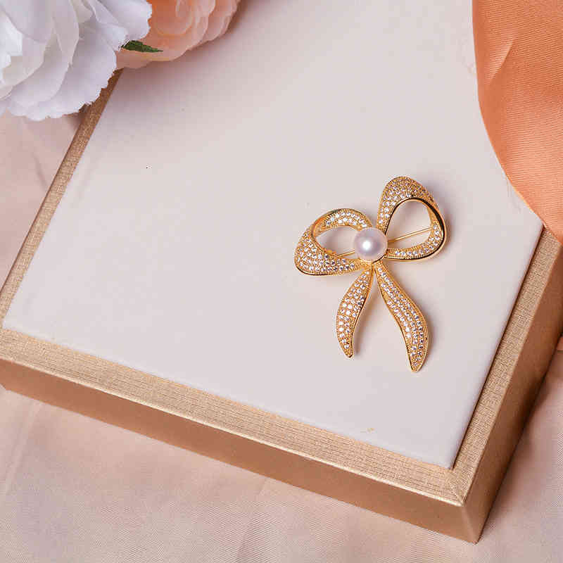 Natural Pearl Brooch High-end Female Minority Design Sense Suit 2021 Fashion Pin Accessories