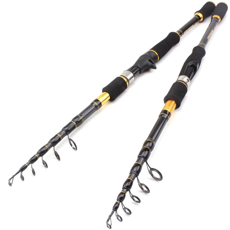 1.8m 2.1m 2.4m 2.7m Carbon Fishing Rod 7-28g Lure Weight Fishing Rod Spinning Casting Rods Travel Pole 
1.8m 2.1m 2.4m 2.7m Carbon Fishing Rod 7-28g Lure Weight Fishing Rod Spinning Casting Rods Travel Pole