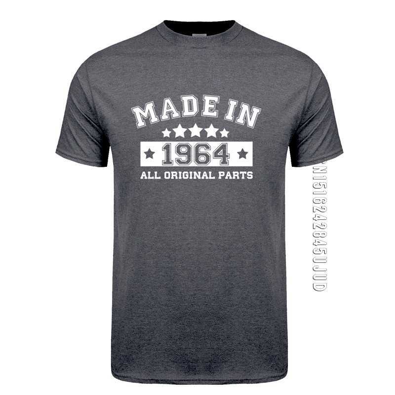 Made In 1964 T Shirt Men Cotton O Neck Father Dad Birthday Gift T-shirts Cool Man Tshirt 210629
