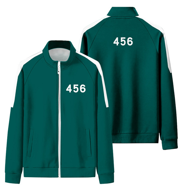 Squid game clothes suit mens tracksuit Park Hae-soo the same sportswear suits autumn stand-up collar zipper sweater jacket, 13
Squid game clothes suit mens tracksuit Park Hae-soo the same sportswear suits autumn stand-up collar zipper sweater jacket, 13