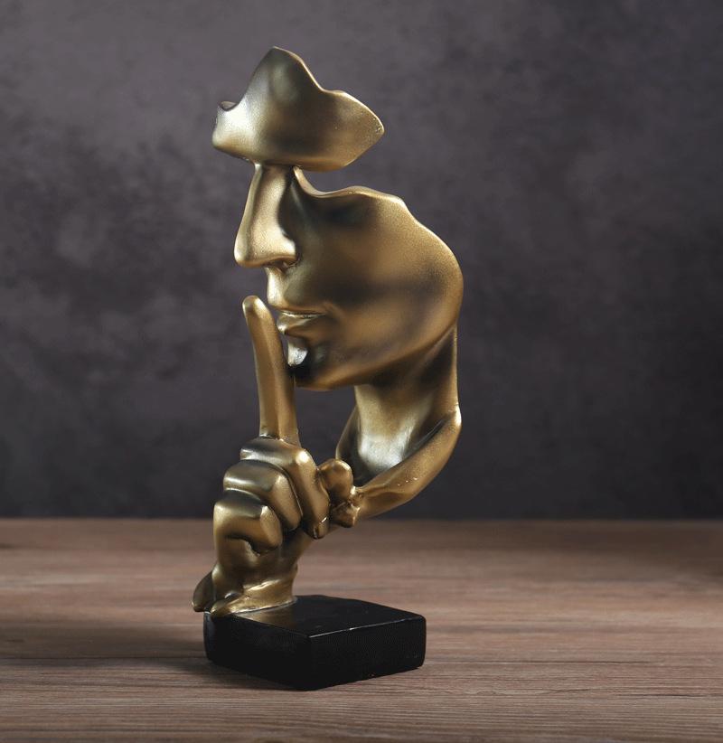 Decorative Objects & Figurines Silence Is An Abstract Handicraft Decoration Of Golden Figures, Living Room Tv Cabinet, Wine Home Resin Craft
Decorative Objects & Figurines Silence Is An Abstract Handicraft Decoration Of Golden Figures, Living Room Tv Cabinet, Wine Home Resin Craft