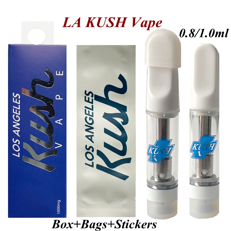 LA Kush Vape Cartridges 1.0ML Oil Atomizers Dab Wax Cartridge Packaging E Cigarette Ceramic Glass Thick 510 Thread Carts Empty 10 Colors
LA Kush Vape Cartridges 1.0ML Oil Atomizers Dab Wax Cartridge Packaging E Cigarette Ceramic Glass Thick 510 Thread Carts Empty 10 Colors