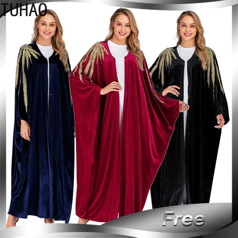 Casual Dresses TUHAO Muslim Women Long Sleeves Velvet Embroidery Dubai Dress Maxi Abaya Jalabiya Islamic Robe Kaftan Moroccan WM84, Black
Casual Dresses TUHAO Muslim Women Long Sleeves Velvet Embroidery Dubai Dress Maxi Abaya Jalabiya Islamic Robe Kaftan Moroccan WM84, Black